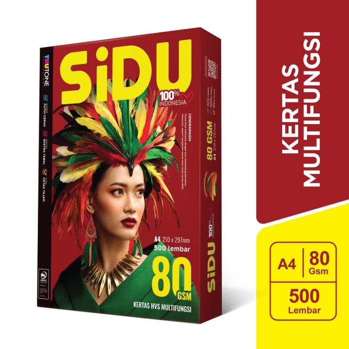 Kertas HVS Sidu A4 80 Gram / Kertas HVS A4 80 Gram
