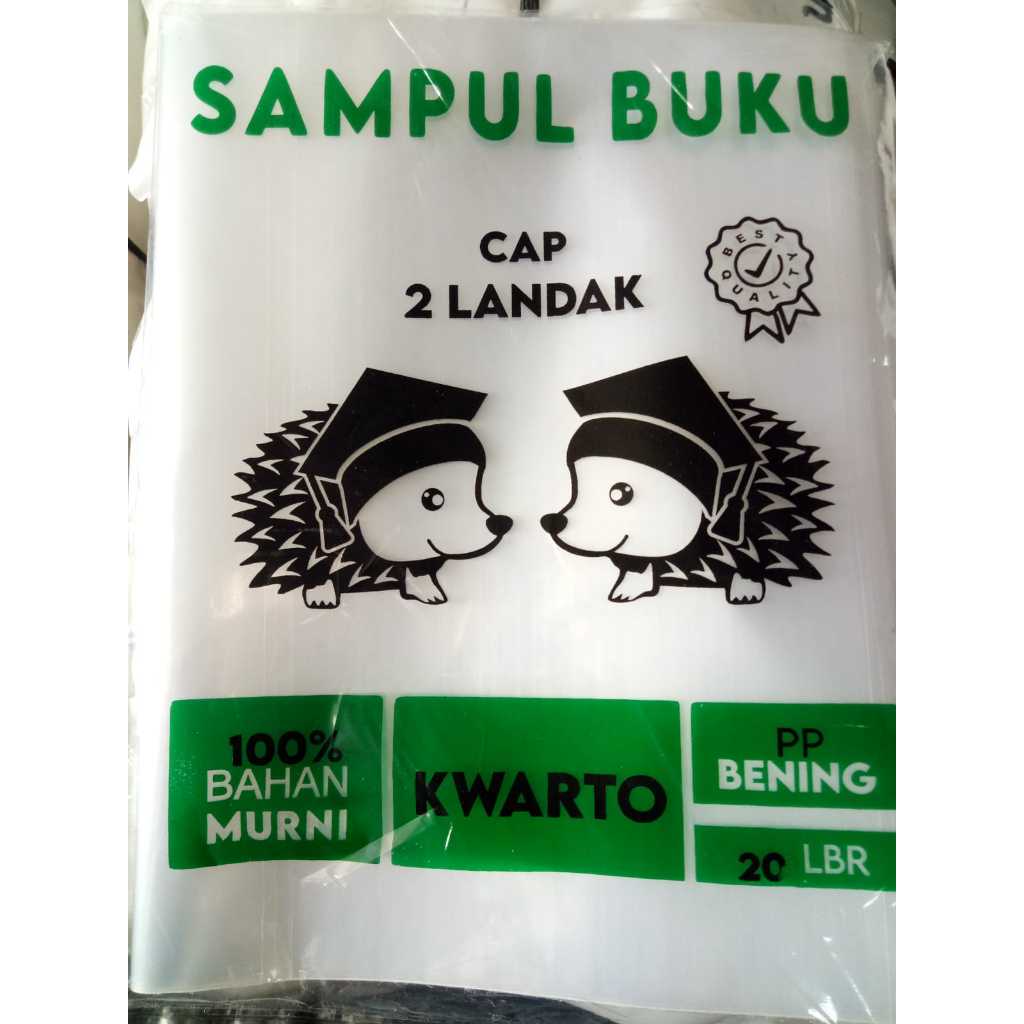 

SR PLASTIK Sampul plastik buku Dua Landak, ukuran kuarto buku tulis