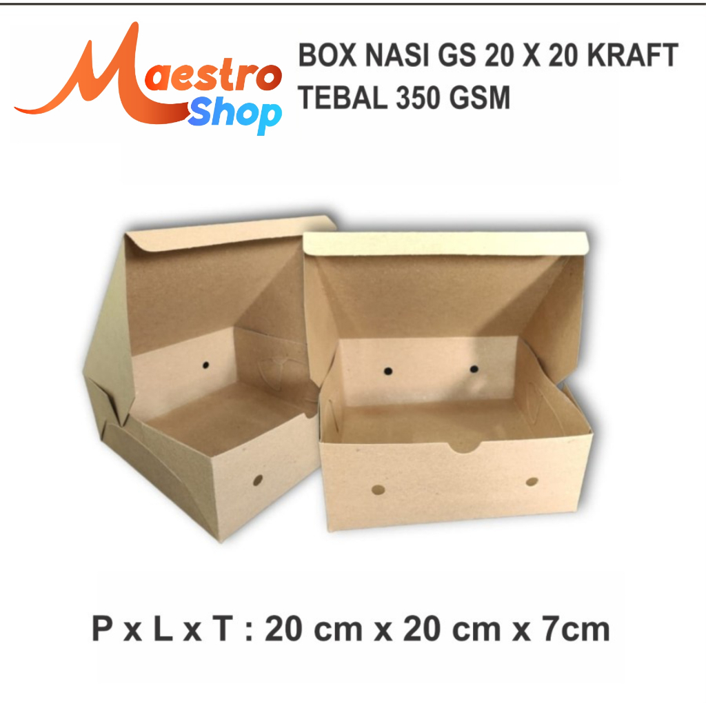 

Box Nasi GS Kraft Coklat 20x20