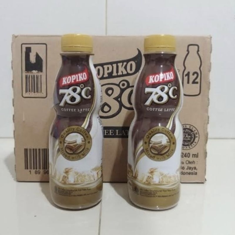 

Minuman Kopiko 78 Botol 240 ml Rasa Coffee Latte - 1 Dus isi 12 Botol