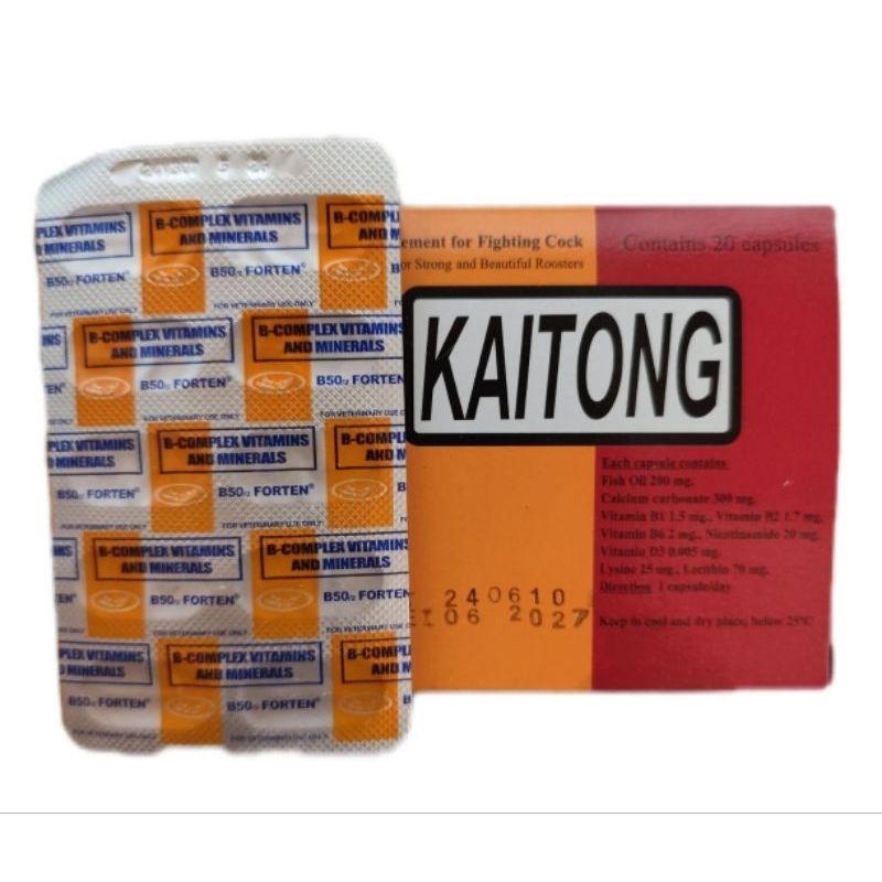 Kaitong Dan B complex B50 forten paket untuk ayam aduan laga vitamin tenaga daya tarung berlipat  10