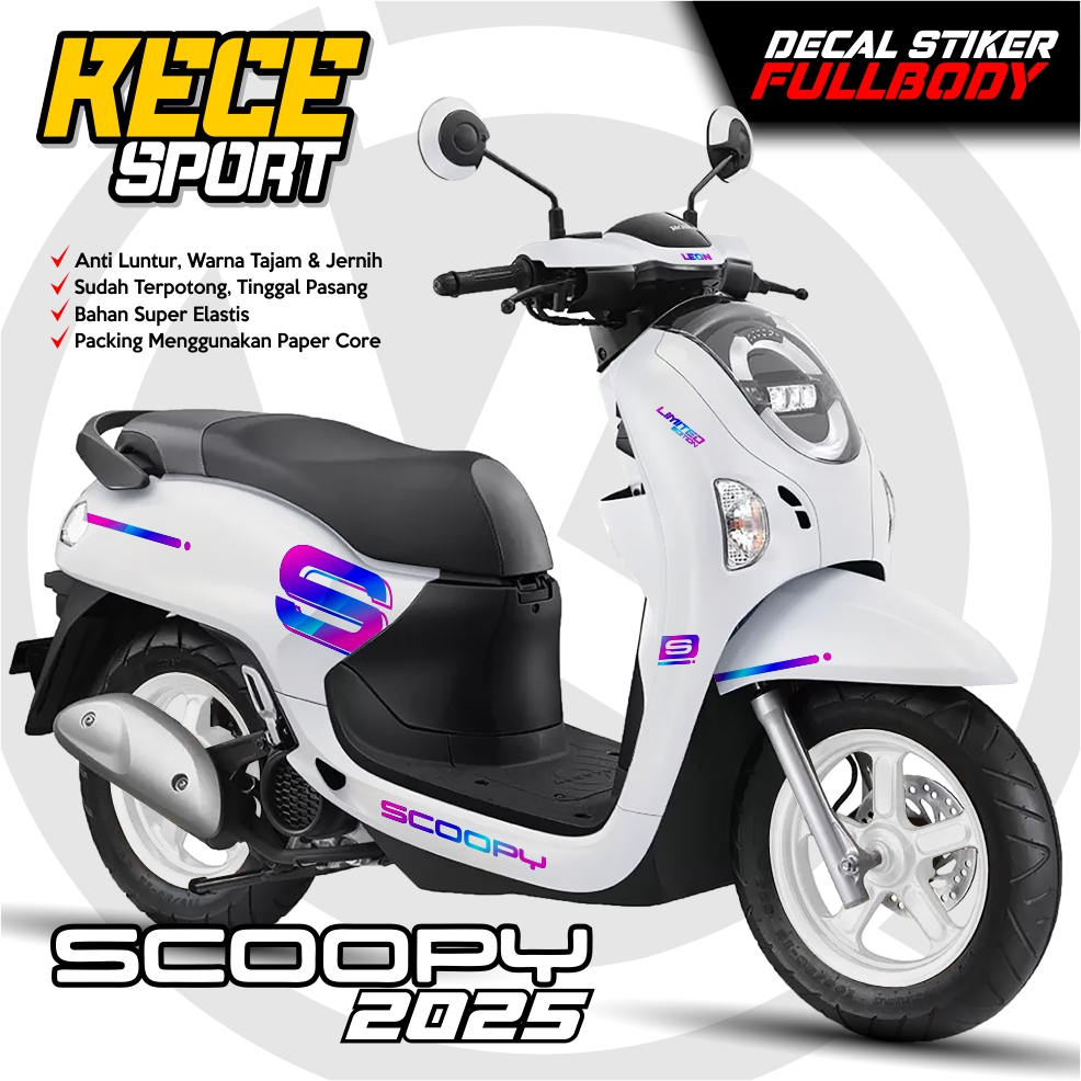 Decal Scoopy 2025 Full Body Variasi Stiker Honda Scoopy 2025 Variasi Keren Striping Scoopy 2025 Vari