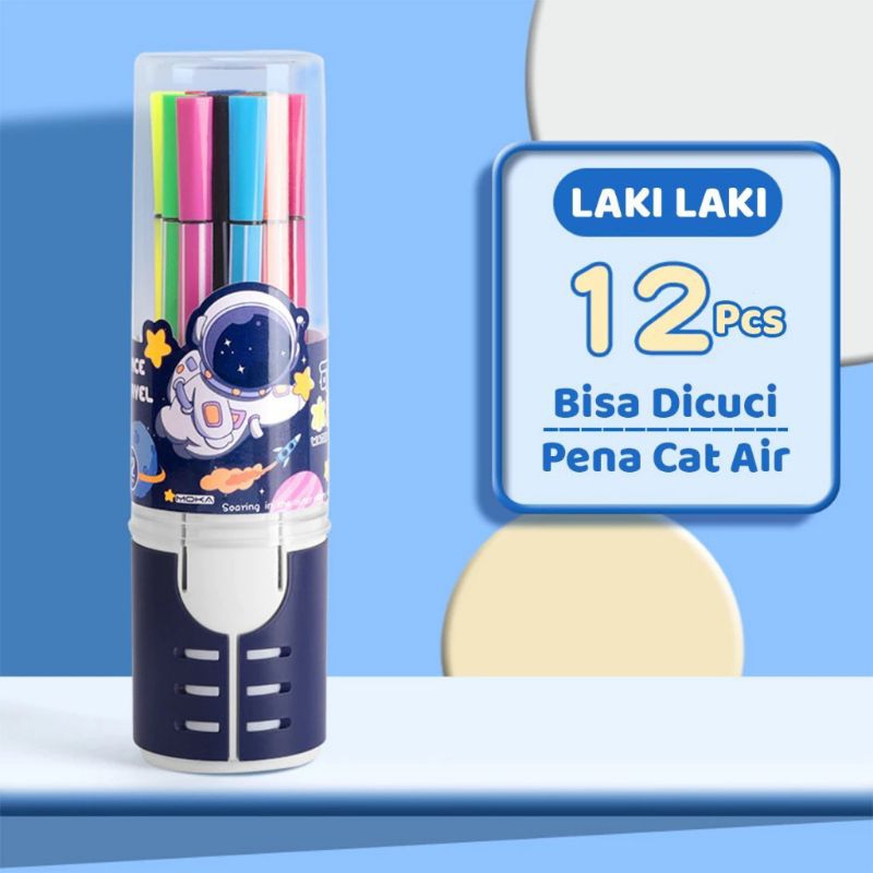 

spidol warna warni 1 set hexagonal watercolor pen 12 warna