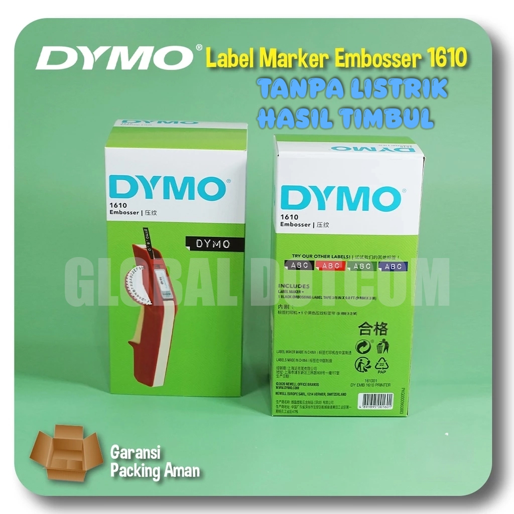 

DYMO 1610 Label Maker Embosser Manual – Cetak Label Timbul 3D