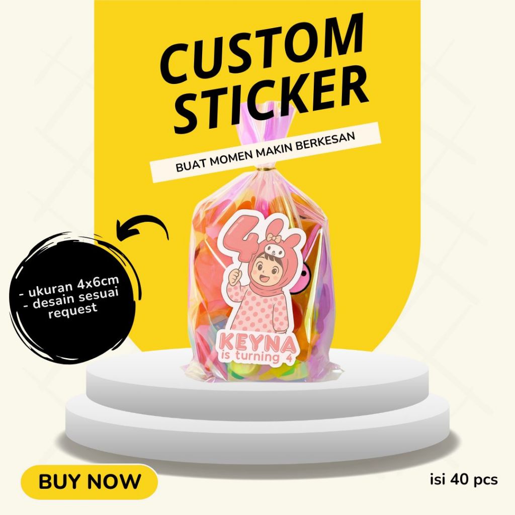 

Sticker Nama Anak Cewe Cowo | Sticker ulang tahun anak Ukuran 4X6cm