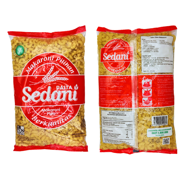 

(SMM) Sedani Pasta Makaroni Pipa 1KILOGRAM -1000GR