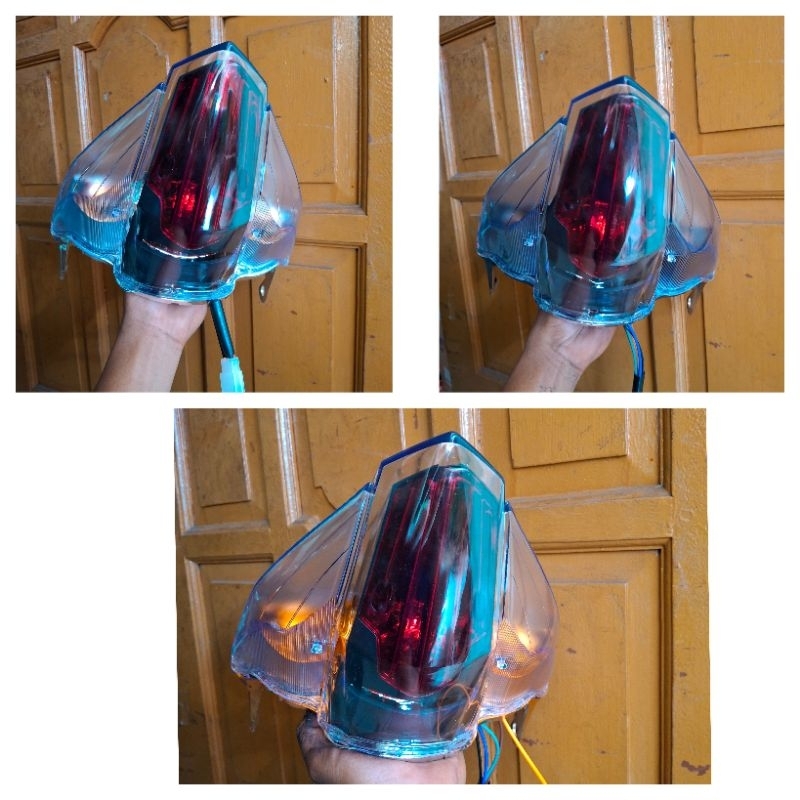Lampu Stop Rem Belakang Yamaha Jupiter Mx New 135 2012-2014 Costum Hitam Orange