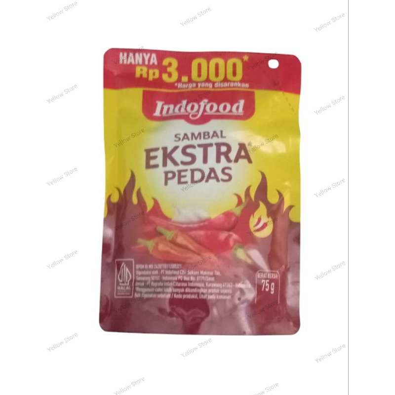 

Sambal Indofood Ekstra Pedas 75g isi 2