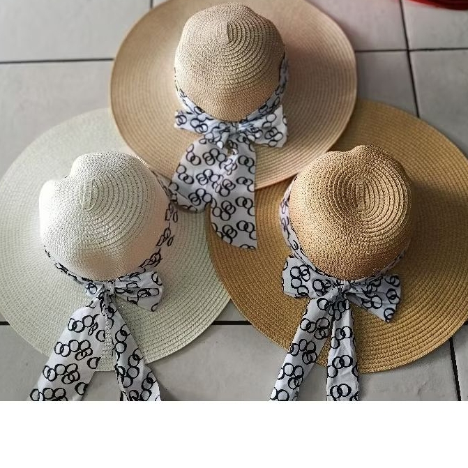 TOPI PANTAI IMPOR ~ TALI LEBAR MOTIF ~ TERLARIS {007}