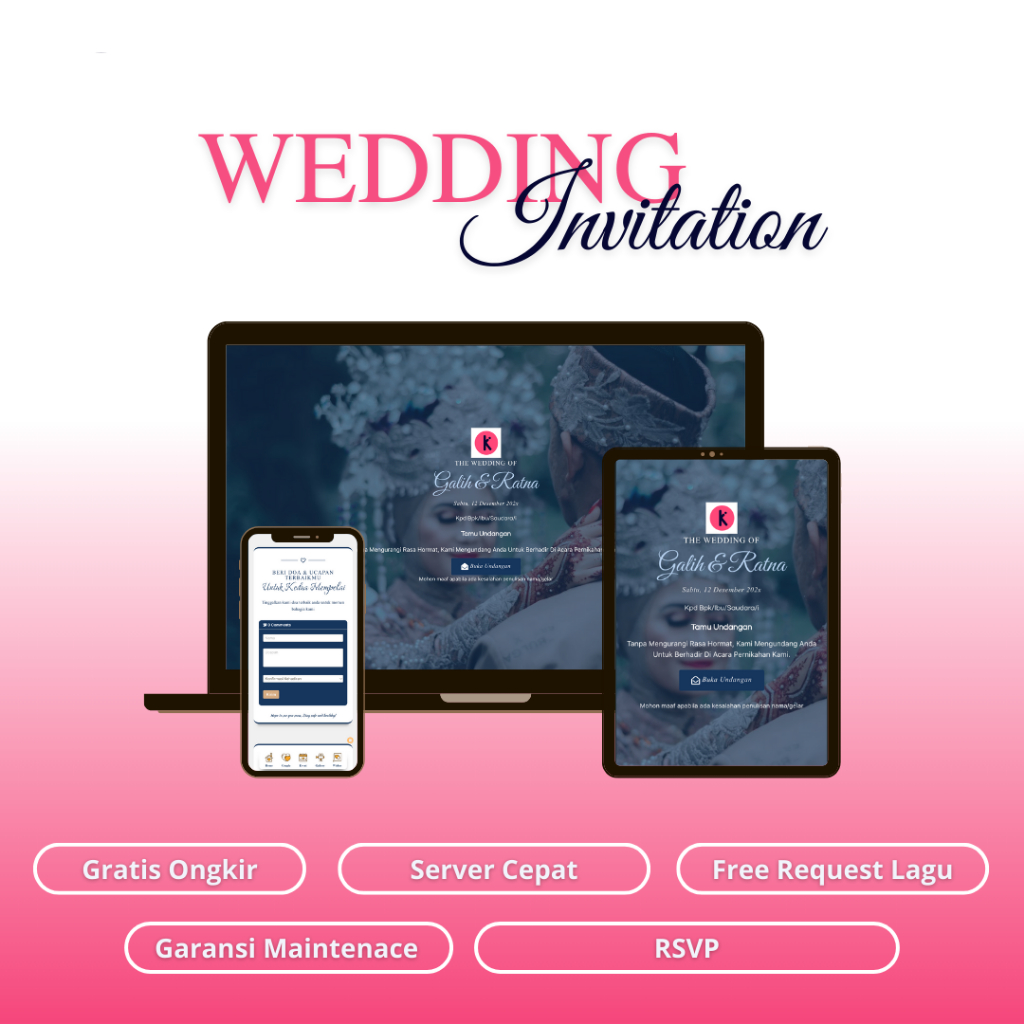 Undangan Digital Pernikahan Aesthetic Web Custom Wedding Invitation Digital