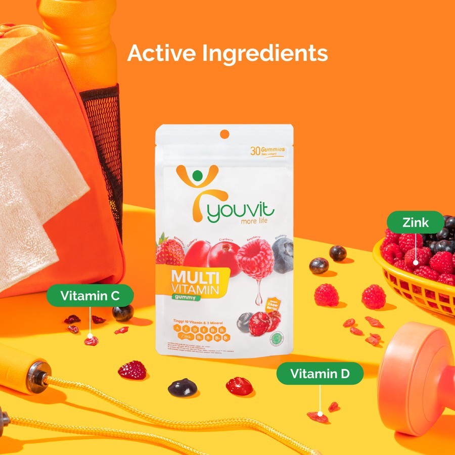 Multivitamin Gummy Dewasa untuk Imunitas | Youvit Multivitamin Dewasa