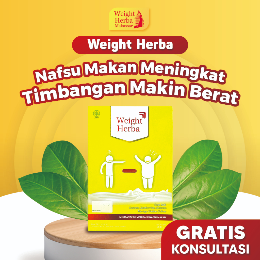 

Weight Herba - Susu Penggemuk Berat Badan Dan Penambah Nafsu Makan Terbaik Assli Original 1 Box