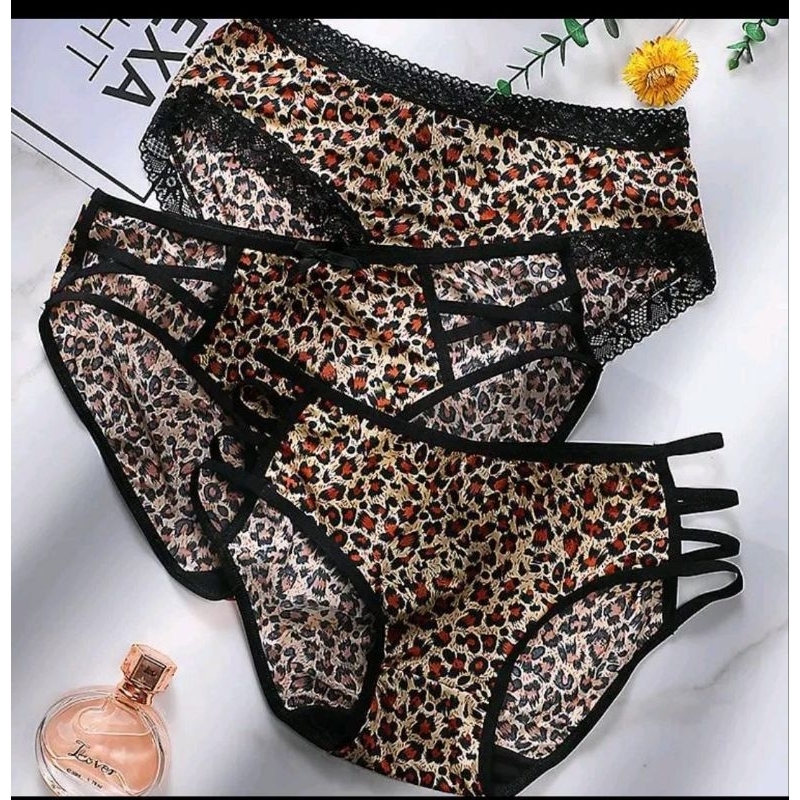 Style Underwear - CD Seksi Transparan motif Leopard