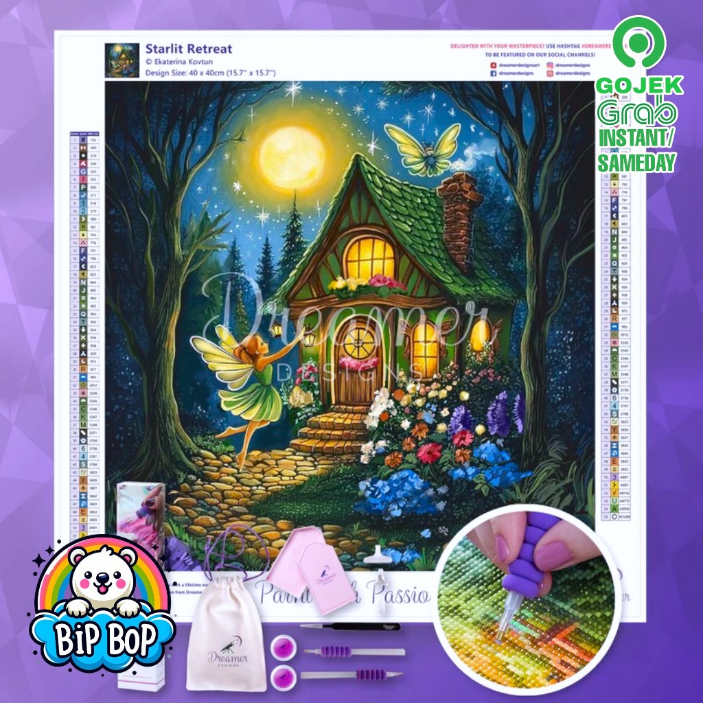 

Dreamer Design Premium Resin Diamond Painting Starlite Retreat 40x40 with High Quality Render