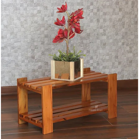 Rak Pot Bunga Kayu 2 Susun Standing Pot Tanaman Serbaguna Rak Sepatu Kayu Minimalis