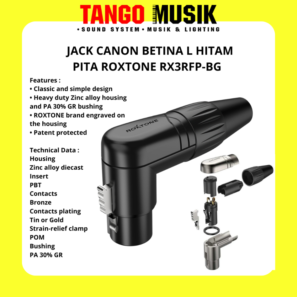 JACK CANON BETINA L HITAM PITA ROXTONE RX3RFP-BG ORIGINAL / JACK CANON BETINA / JACK CANON FEMALE / 
