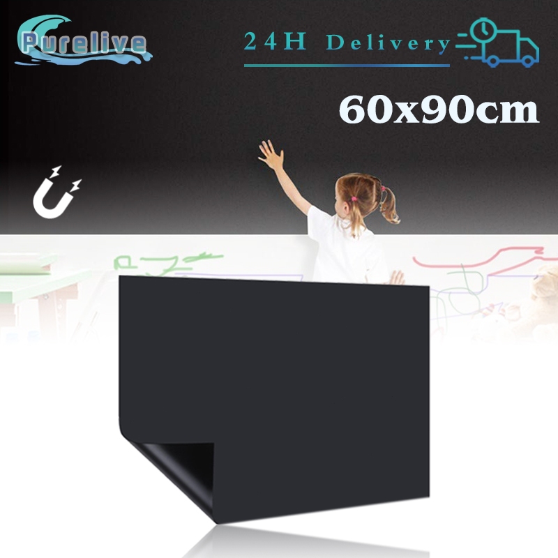 

60*90cm Papan Tulis Hitam Stiker Tanpa Sambungan Dinding Magnet Lembaran Stiker Dinding Magnetik