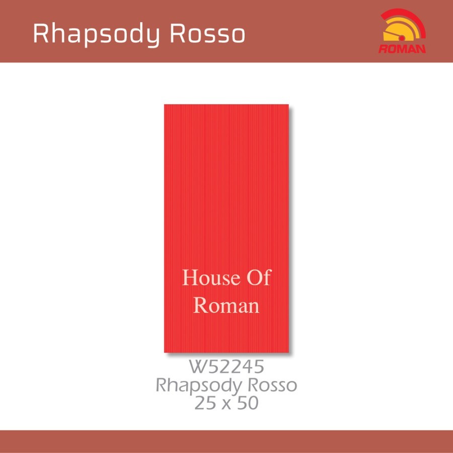 ROMAN KERAMIK Rhapsody Rosso 25x50 W52245 ROMAN KERAMIK