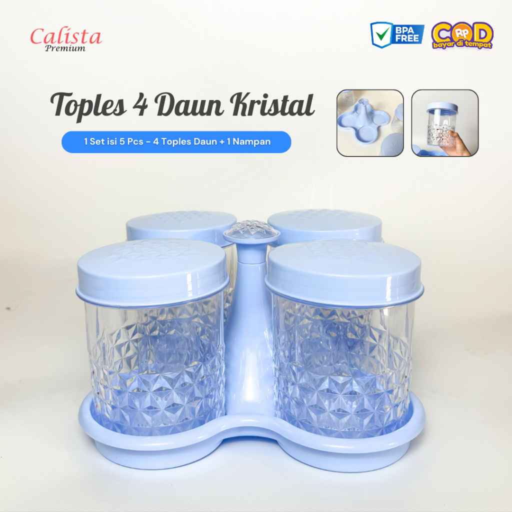 [CALISTA] Toples 4 Daun Toples Bening Nampan