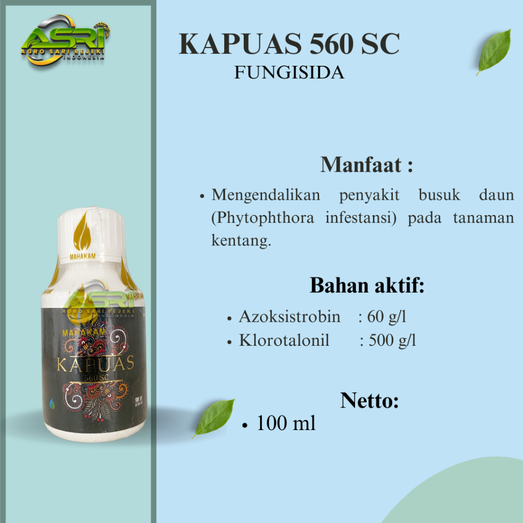 KAPUAS 560SC 100ML FUNGISIDA untuk mengendalikan penyakit hawar daun