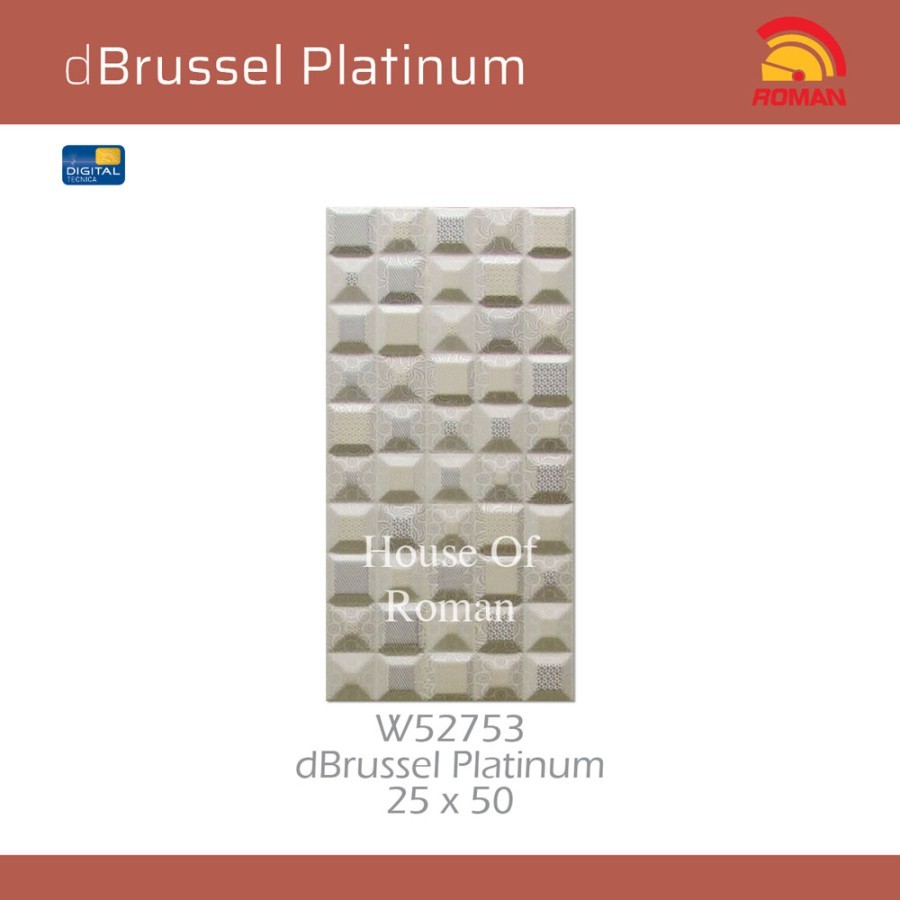 ROMAN KERAMIK dBrussel Platinum 25x50 W52753 ROMAN KERAMIK