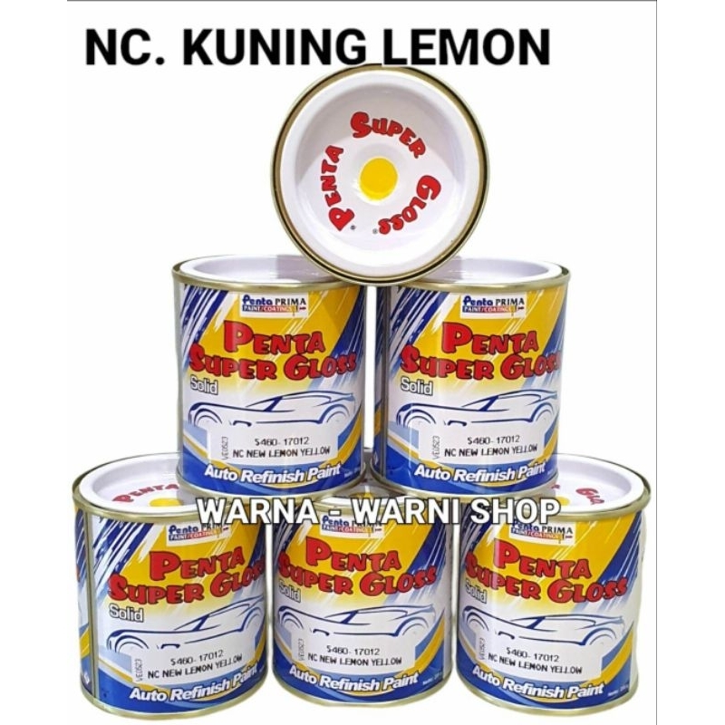CAT PENTA SUPER GLOSS SOLID NC NEW LEMON YELLOW 5460 - 17012 ( YELLOW / KUNING ) / ISI 200 GRAM / CA