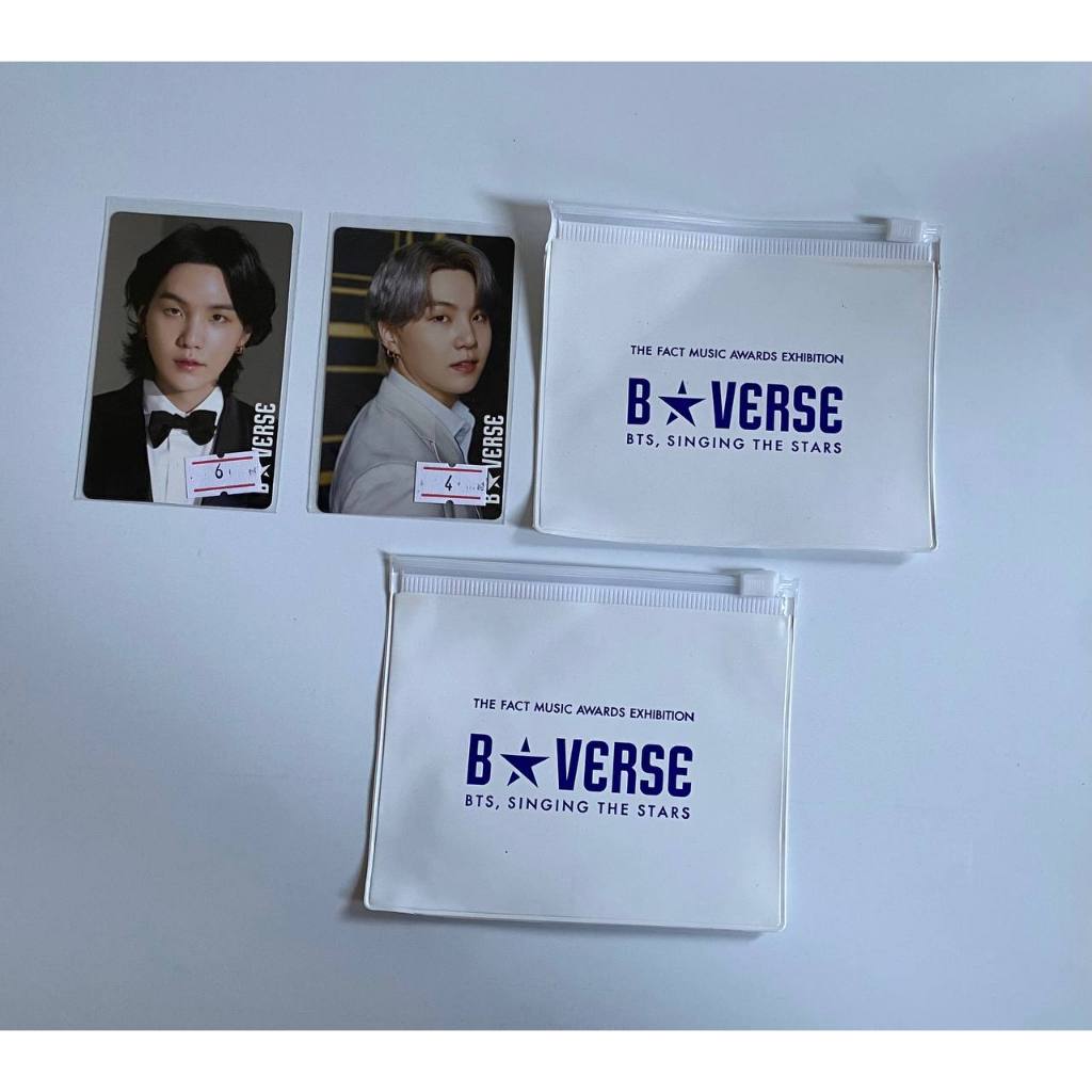 Photocard pc Suga Yoongi BTS B★VERSE Japan / BVERSE Japan inc pouch