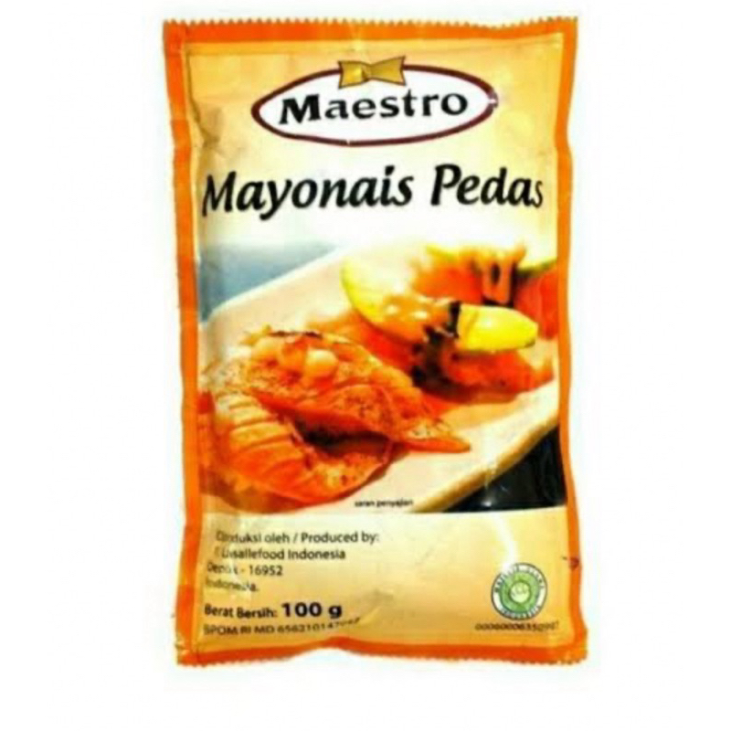

maestro mayonais pedas sachet 100gr mayonaise mayones mayo pedas