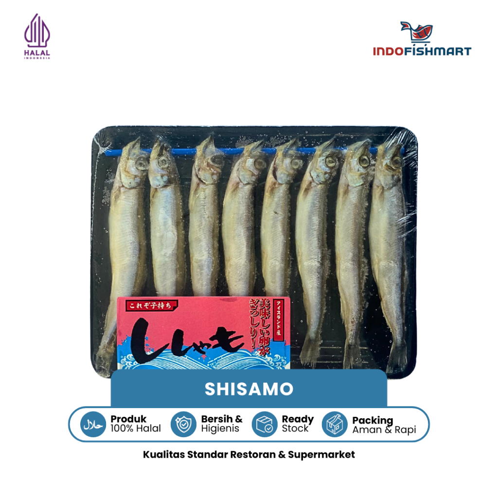 

Ikan Shisamo Full Telur Capelin Fish Premium Quality Import 8 pcs Indofishmart