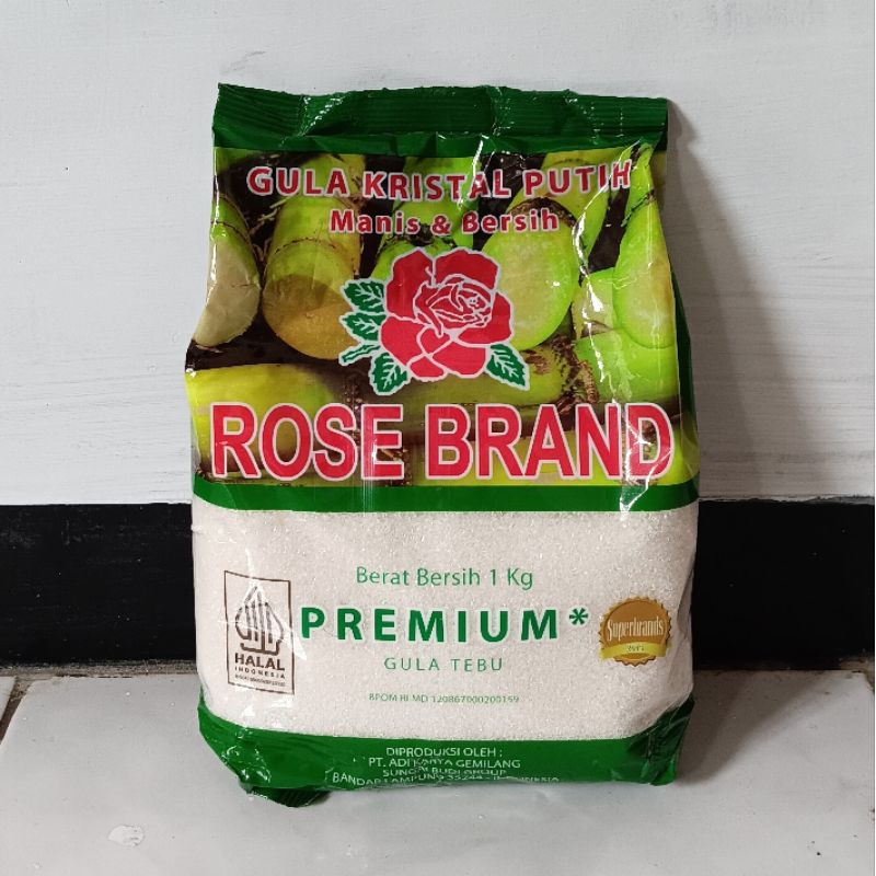 

Gula Kristal Putih Rose Brand Gula Tebu Kemasan Hijau Premium 1kg