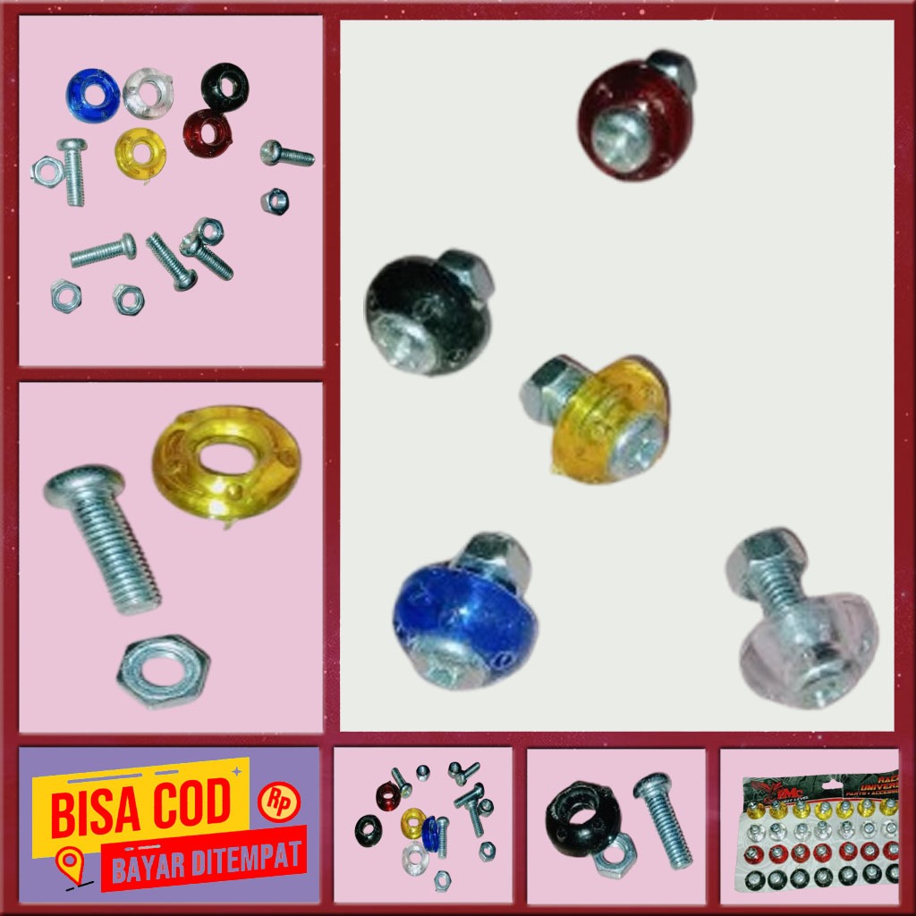 Baut Mur Plat Variasi Motor & Mobil Bulat