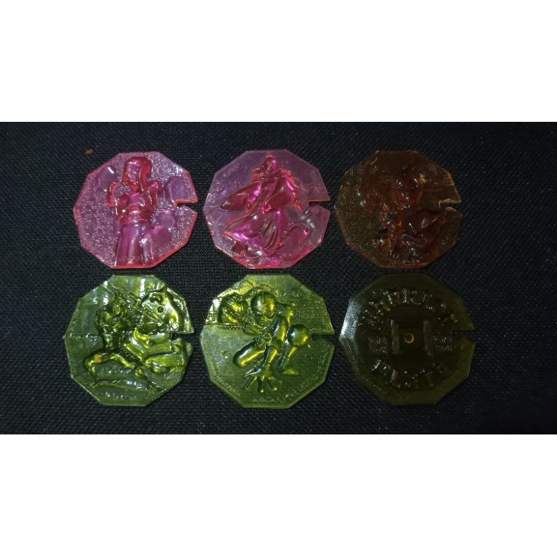 6pcs mainan jadul Tazos/Tajos Avatar Aang persegi transparan 2007 hadiah chiki