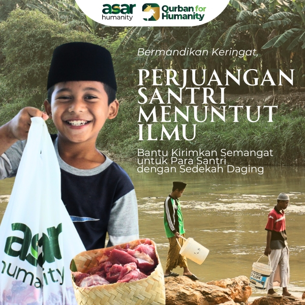 

Menjaga Fokus dalam Keadaaan Lapar, Sedekah Daging Kuatkan Santri Menuntut Ilmu