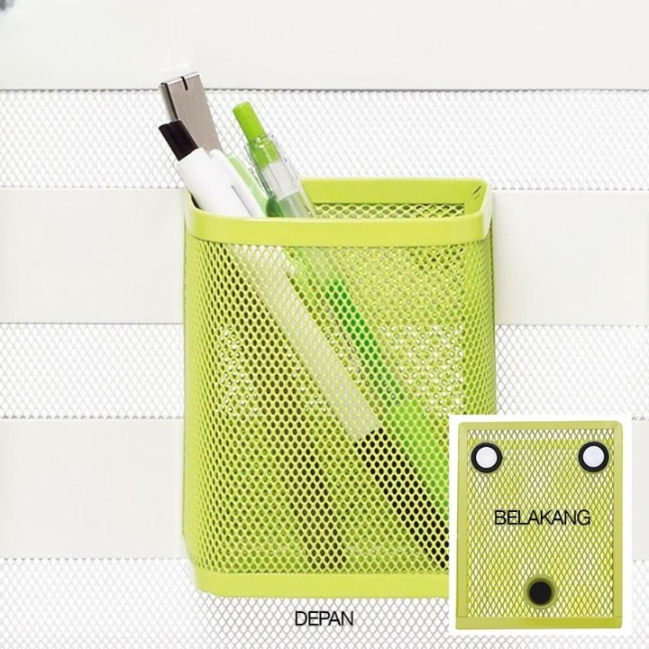 

Tempat Pensil Buplen Lihit Lab Tempat Alat Tulis Serbaguna Gantungan Magnet Polos Jaring Jaring