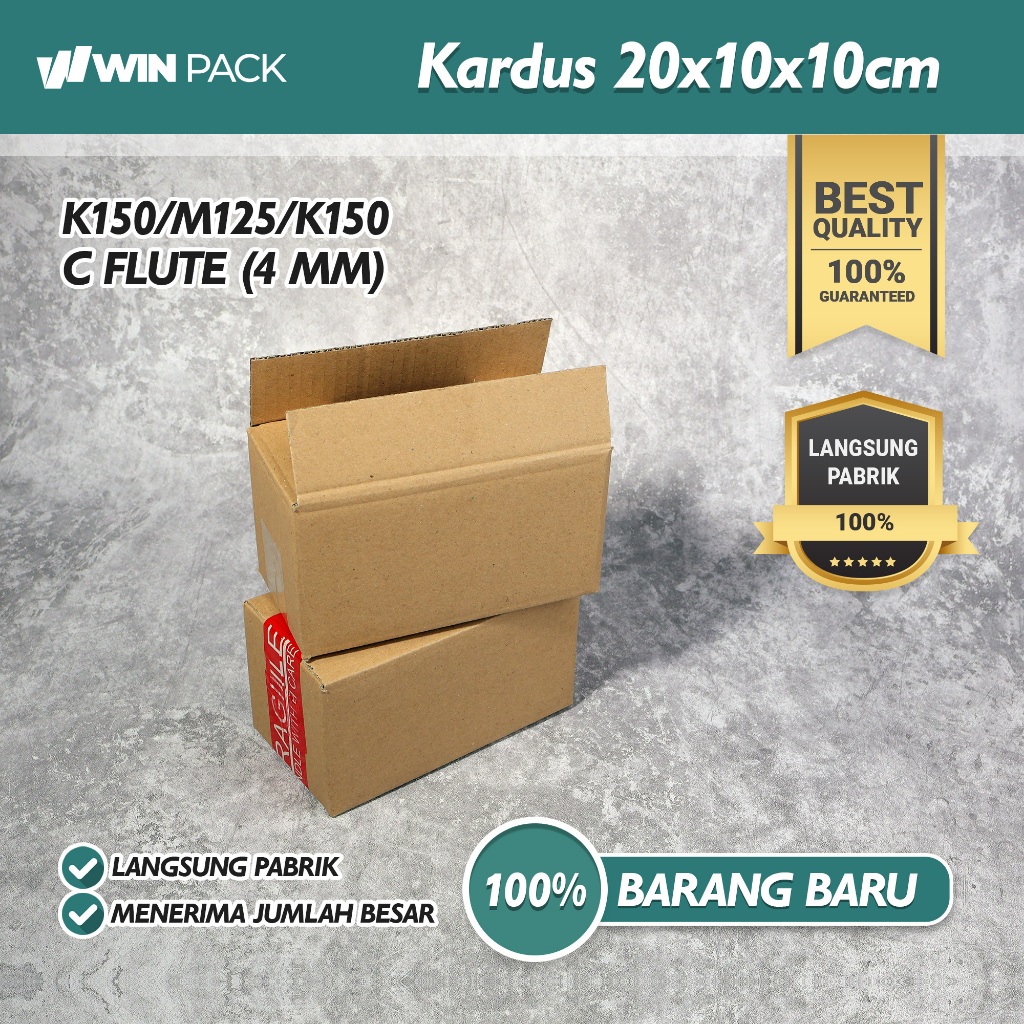 

(Isi 10 Pcs) Kardus Karton Box Packing Polos | 20x10x10 cm | Polos