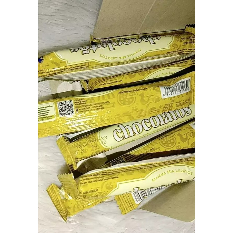 

Chocolatos Wafer Stik 8gr x 24 Isi Krim Coklat Padat