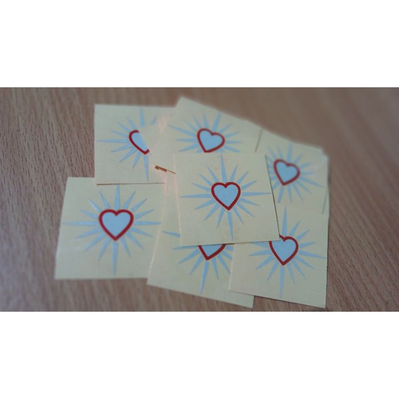 

stiker hati bersinar / stiker logo psht