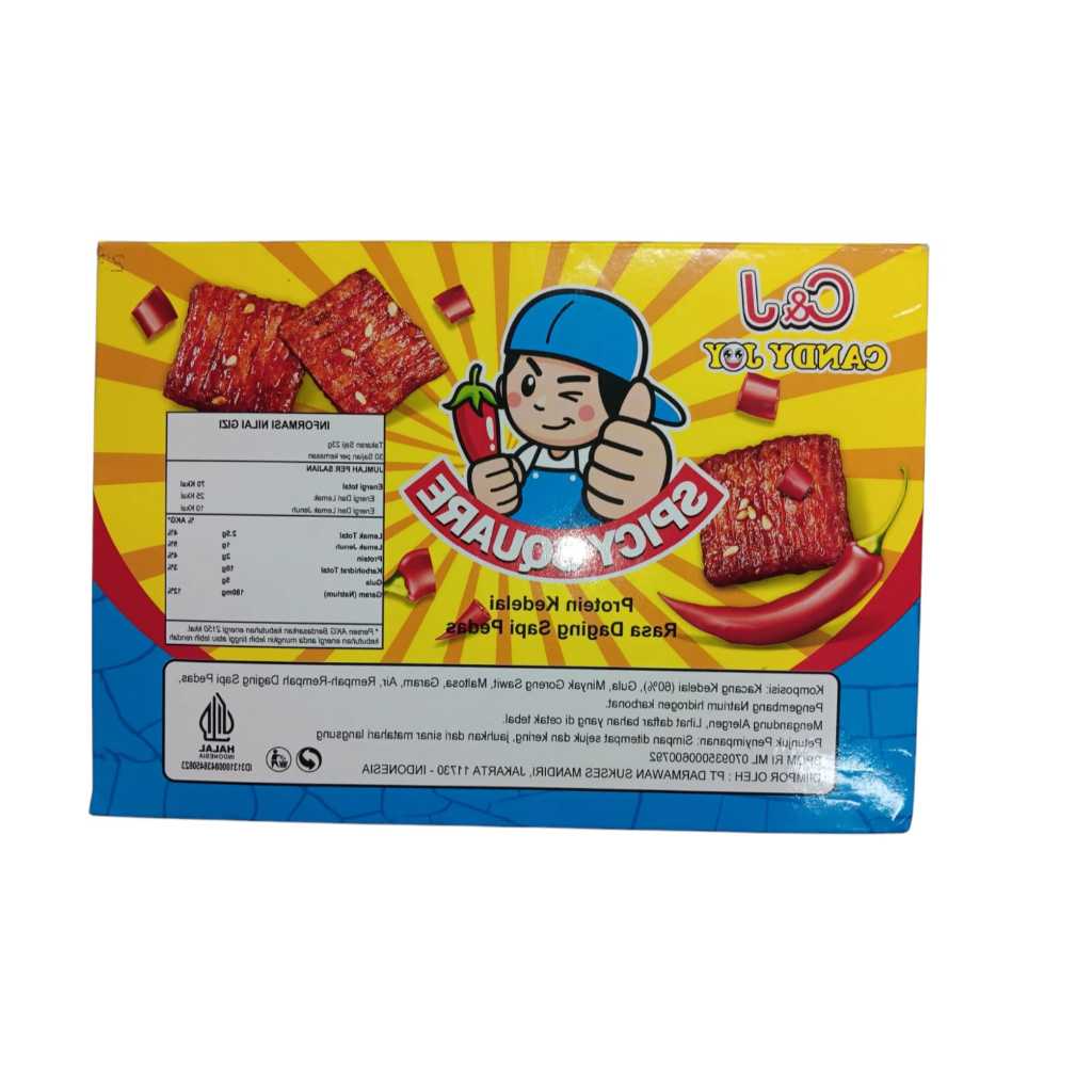 

RB Protein Kedelai Spicy Square, 30Pcs
