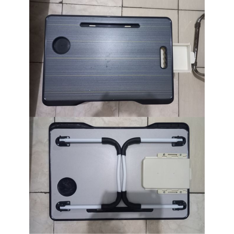 Preloved meja lipat hitam, bekas, second, ori