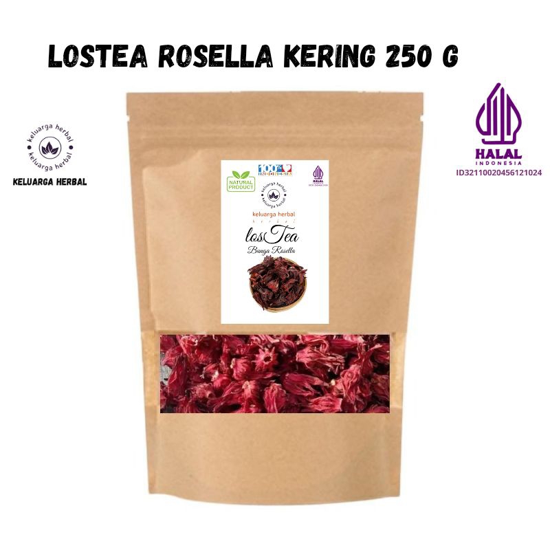 

Keluarga Botanikal Bunga Rosella kering 250 Gram l TEA AND TISANE