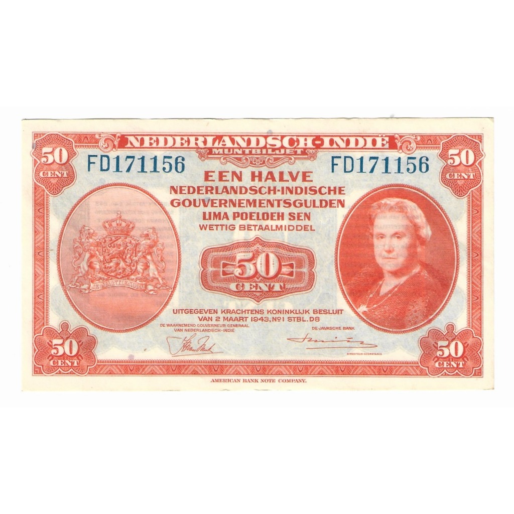 Uang 50 Cent Gulden Seri NICA