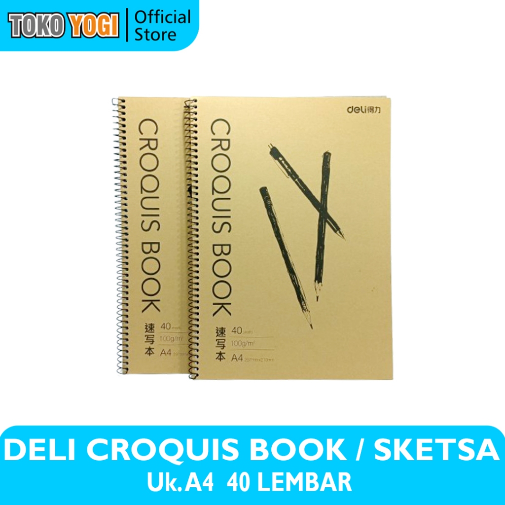

DELI CROQUIS BOOK No. 7696 A4 ISI 40 LEMBAR || BUKU SKETSA