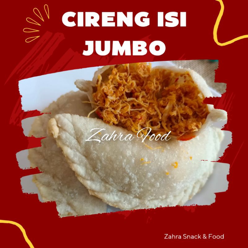 

❤ TERMURAH ❤ Cireng Isi Ayam Suwir Pedas Jumbo Vacum ZF
