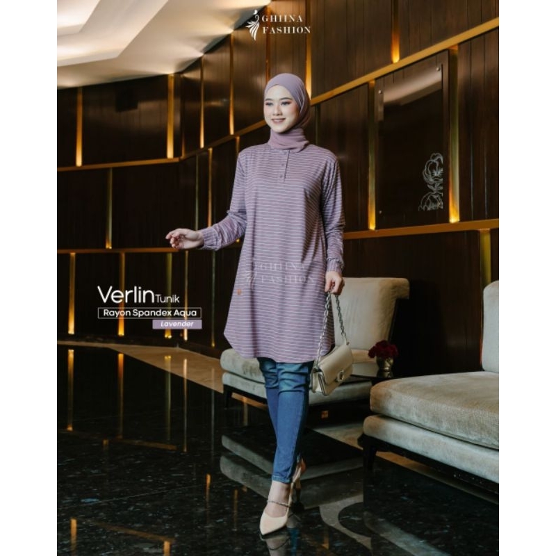 Verlin Tunik Ghina Fashion Baju Atasan wanita original termurah