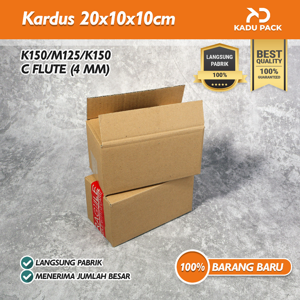 

(Harga 10 Pcs) Kardus Karton Box Packing Polos | 20x10x10 cm | Polos