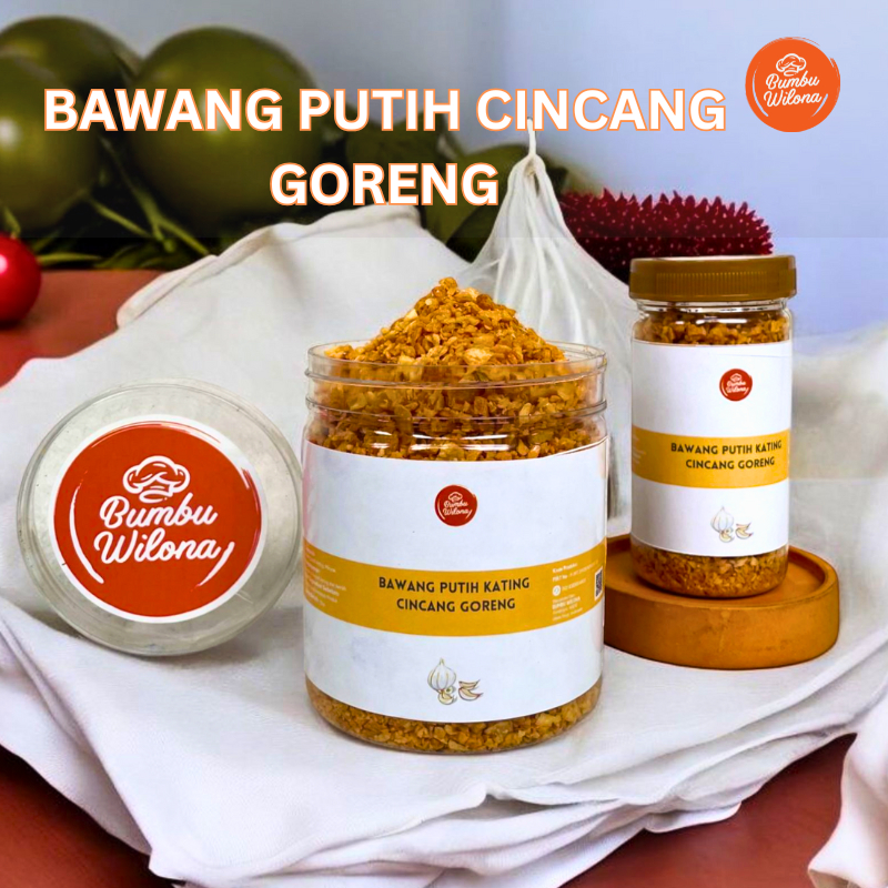 

BAWANG PUTIH GORENG CINCANG KATING PREMIUM SIAP MAKAN
