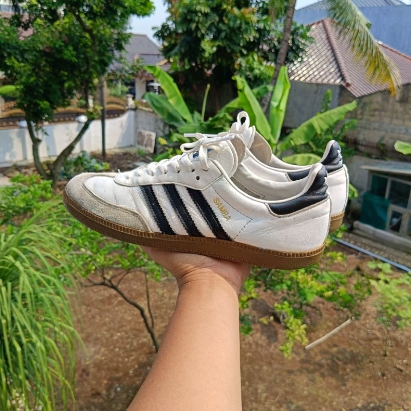 Size 41 1/3 | Adidas Samba OG Putih Hitam Sepatu Sneakers Unisex Second Original