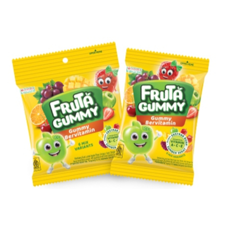 

Fruta Gummy Permen Lunak Rasa Buah 25g x 1 Box Isi 10 Bungkus