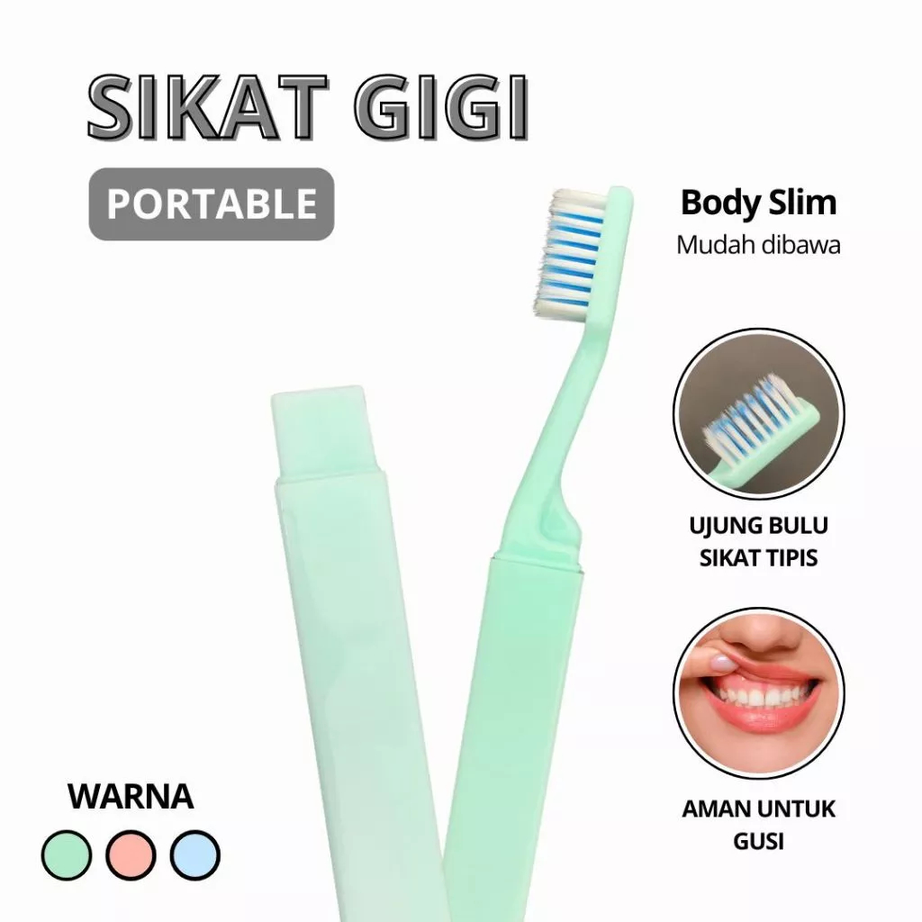 Sikat Gigi lipat Travel Traveling trevel Portable Slim Bulu Halus Pocket Size Slim Body Bolak Balik Tabung Dewasa Macaron Toothbrush Soft Lembut Dengan Tabung tutup Sikat Gigi Praktis Kecil Mini Higienis Mudah Disimpan TP01
