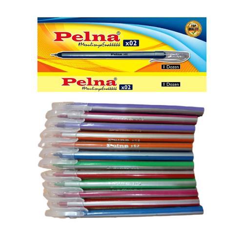 

(1 Kotak) Pulpen Ulir Pelna x02 / Ball Pen / Pena Ulir 0.6mm Pelna x02